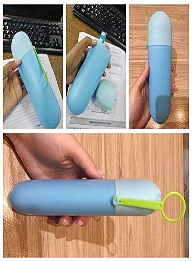 PUTHAK Plastic 2 Pcs Toothbrush Toothpaste Travel Container Cases, Toothbrush Case Storage Box Holder With Hanger, Portable Spoon Fork Storage Case For Travel, Family, Camping, School-Multicolor - Image 5